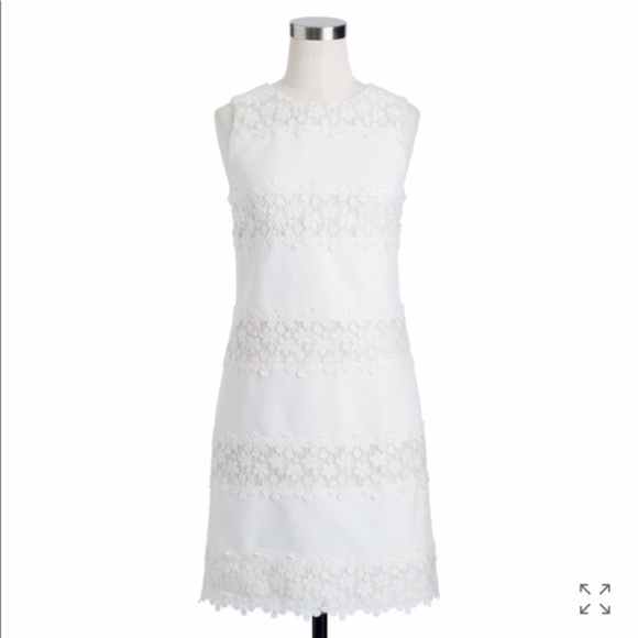 J Crew White Floral Shift Dress - Picture 2 of 4